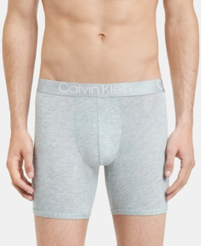Shop Calvin Klein Men's Ultra-soft Modal Boxer Briefs In Grey Heather W/ White Logo