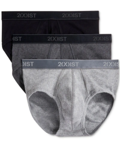 Shop 2(x)ist Men's Underwear, Essentials Contour Pouch Brief 3 Pack In Black/heather Grey/charcoal Heather