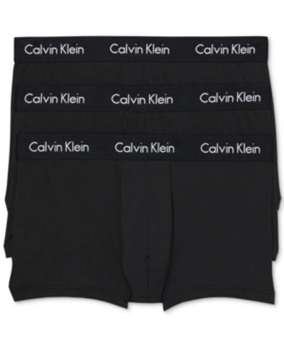 Shop Calvin Klein Men's 3 Pack Trunks In Black