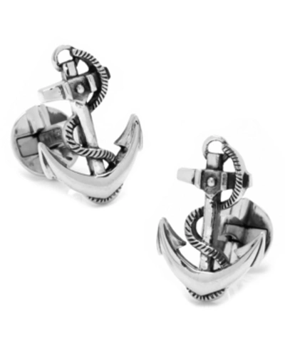 Shop Cufflinks, Inc Sterling Boat Anchor Cufflinks In Silver