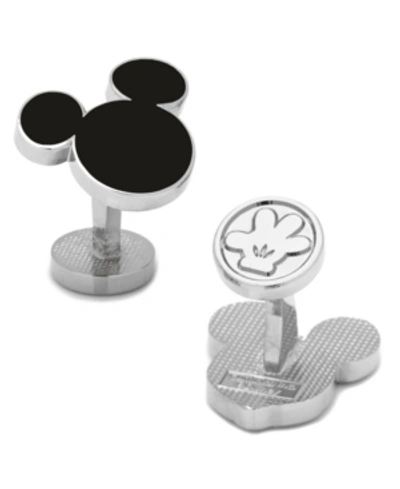 Shop Cufflinks, Inc Mickey Mouse Silhouette Cufflinks In Black