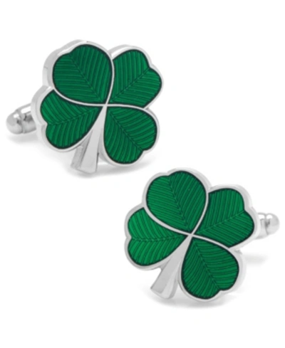 Shop Cufflinks, Inc Clover Cufflinks In Green