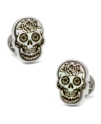 Shop Cufflinks, Inc Day Of The Dead Skull White Mother Of Pearl Cufflinks