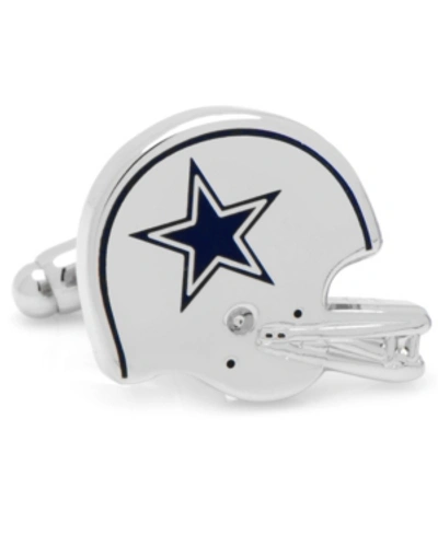 Shop Cufflinks, Inc Retro Dallas Cowboys Helmet Cufflinks In Silver