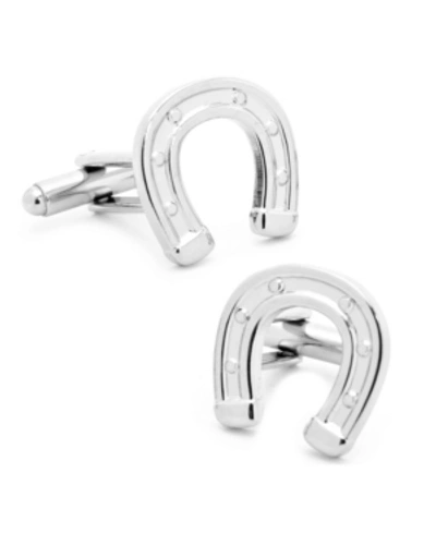 Shop Cufflinks, Inc Horseshoe Cufflinks In Silver