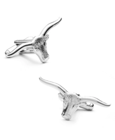 Shop Cufflinks, Inc Longhorn Steer Cufflinks In Silver