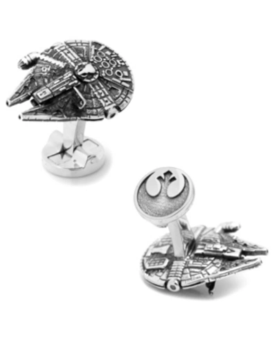 Shop Cufflinks, Inc 3d Millennium Falcon Cufflinks In Silver