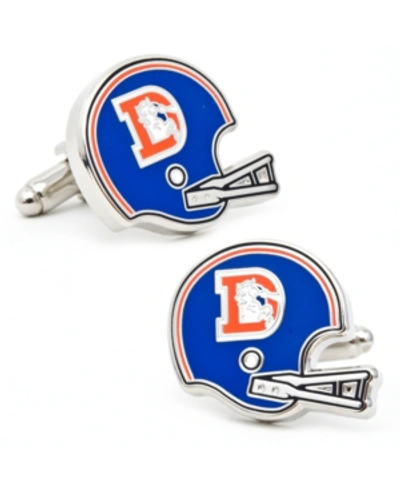 Shop Cufflinks, Inc Retro Denver Broncos Helmet Cufflinks In Blue