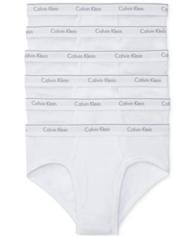 Shop Calvin Klein Men's Cotton Classics Hip Briefs 6-pk Underwear In White