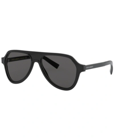 Shop Dolce & Gabbana Sunglasses, Dg4355 56 In Black/grey