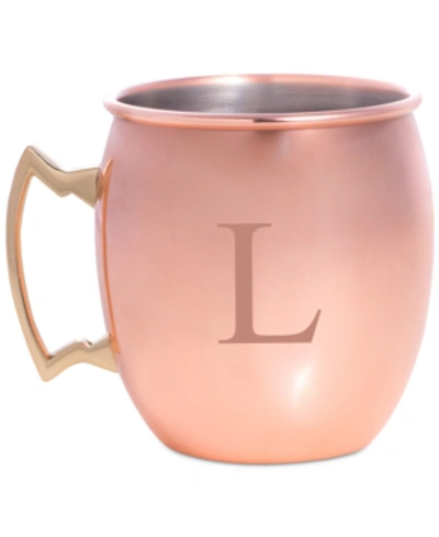 Shop Bey-berk Monogrammed Moscow Mule Mug In 'l'