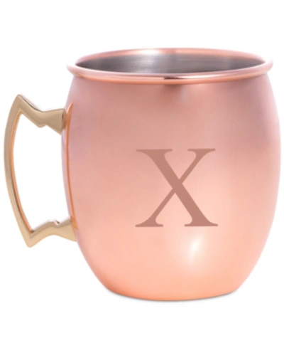 Shop Bey-berk Monogrammed Moscow Mule Mug In 'x'