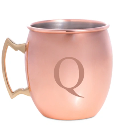 Shop Bey-berk Monogrammed Moscow Mule Mug In 'q'