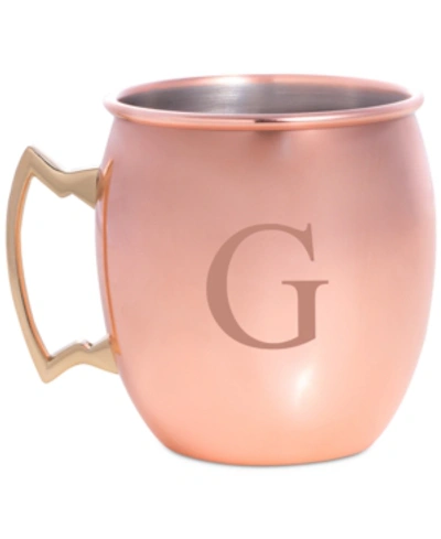 Shop Bey-berk Monogrammed Moscow Mule Mug In 'g'