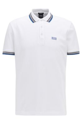 white hugo boss polo shirt