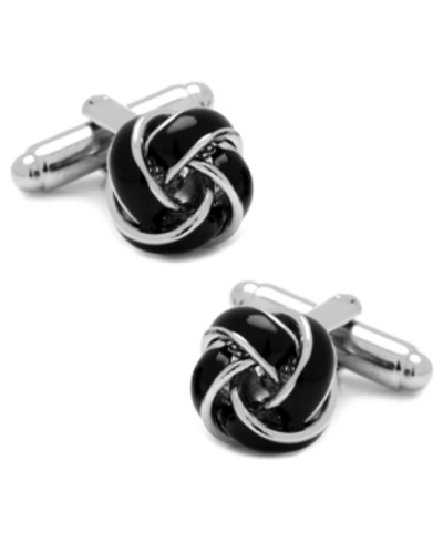 Shop Cufflinks, Inc Knot Cufflinks In Black