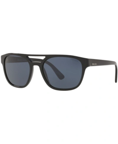 Shop Prada Sunglasses, Pr 23vs 56 Heritage In Black/blue