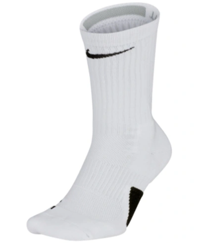 Shop Nike Elite Basketball Crew Socks In White/black