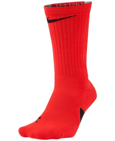 Shop Nike Elite Basketball Crew Socks In University Red/black