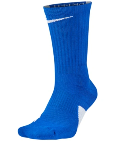Shop Nike Elite Basketball Crew Socks In Royal Blue/white