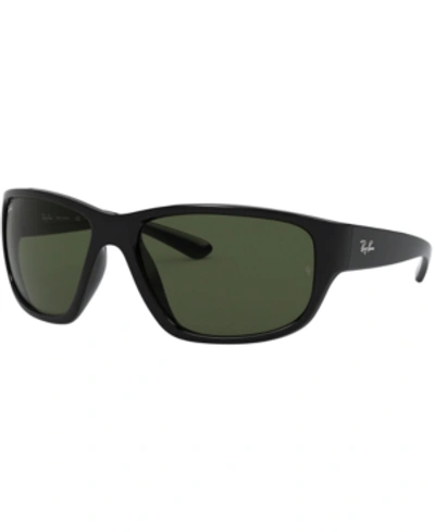Shop Ray Ban Ray-ban Men's Sunglasses, Rb4300 63 In Black/green