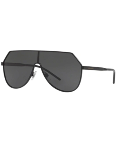 Shop Dolce & Gabbana Sunglasses, Dg2221 38 In Matte Black/grey
