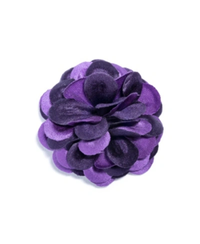 Shop Hook + Albert Hook And Albert Dahlia Lapel Flower In Purple