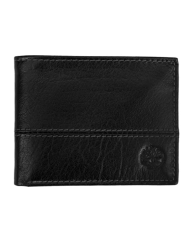 Shop Timberland Men's  Tonal Commuter Wallet In Black
