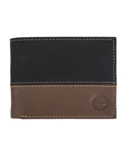 Shop Timberland Men's  Two-tone Commuter Wallet In Brown,black