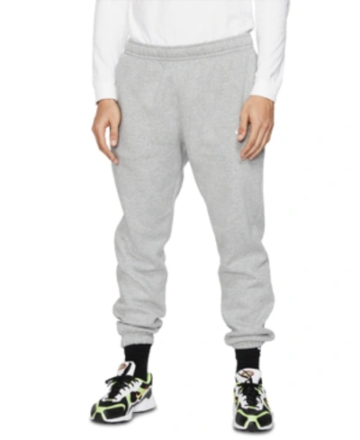 Shop Nike Men's Sportswear Club Fleece Pants In Grey Heather