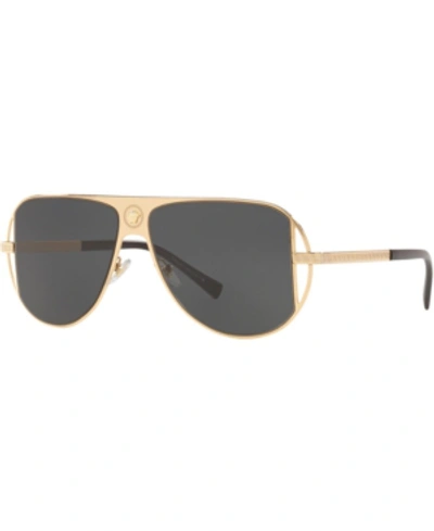 Shop Versace Sunglasses, Ve2212 57 In Gold/grey