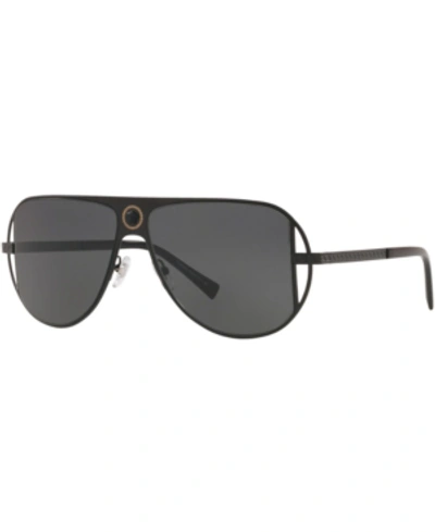 Shop Versace Sunglasses, Ve2212 57 In Matte Black/grey