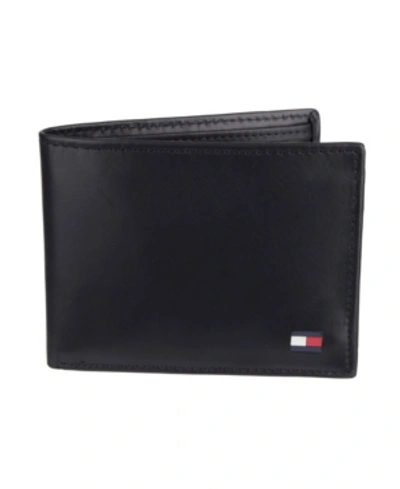 Shop Tommy Hilfiger Men's  Leather Passcase Wallet In Black