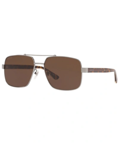 Shop Gucci Sunglasses, Gg0529s 60 In Silver /brown
