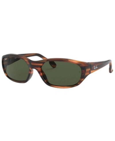 Shop Ray Ban Ray-ban Daddy-o Sunglasses, Rb2016 59 In Stripped Red Havana /green