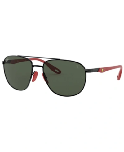 Shop Ray Ban Ray-ban Sunglasses, Rb3659m 57 In Black/dark Green