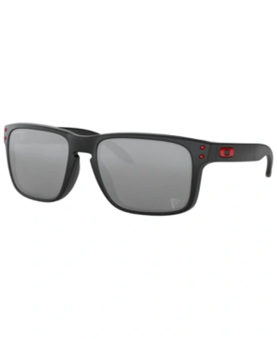 Shop Oakley Men's Nfl Collection Sunglasses, Atlanta Falcons Holbrook In Atl Matte Black/prizm Black