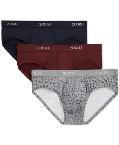 Shop 2(x)ist Men's 3-pk. Speed Dri No-show Briefs In Night Sky