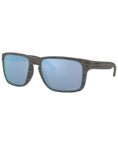Shop Oakley Polarized Sunglasses, Oo9417 59 Holbrook Xl In Woodgrain/prizm Deep H2o Polarized
