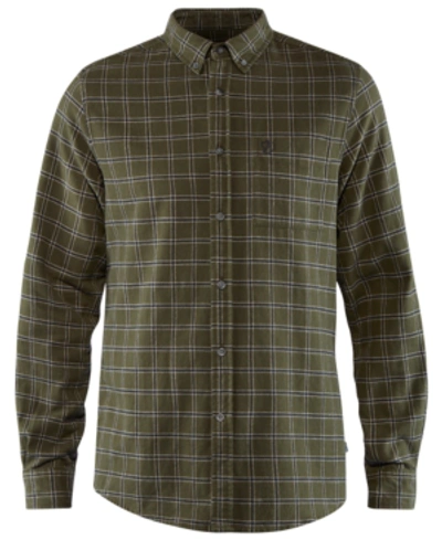 Shop Fjall Raven Men's Ovik Flannel Shirt In Deep Forest