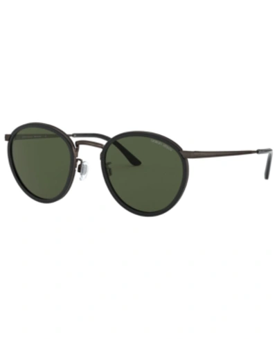 Shop Giorgio Armani Men's Sunglasses, Ar 101m In Black/green