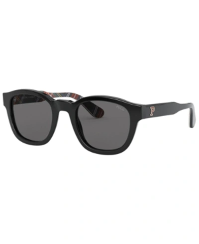 Shop Polo Ralph Lauren Sunglasses, Ph4159 49 In Black/dark Gray