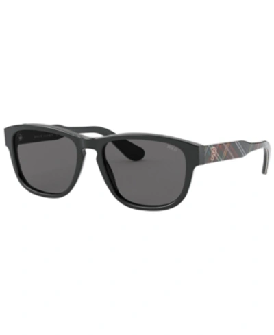 Shop Polo Ralph Lauren Sunglasses, Ph4158 55 In Black/dark Gray
