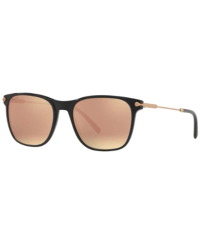 Shop Bvlgari Sunglasses, Bv7032 55 In Bordeaux/grey Mirror Rose Gold