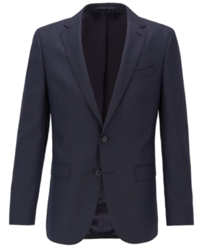 Shop Hugo Boss Boss Men's Slim-fit Jacket In Dark Blue