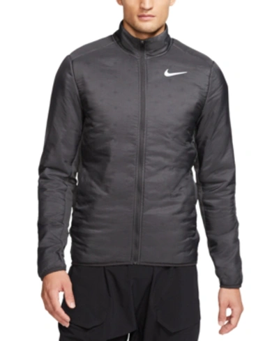 Shop Nike Men's Aerolayer Running Jacket In Dark Sky Grey