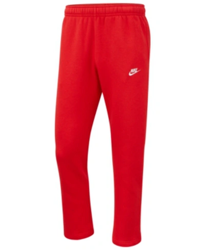 Shop Nike Men's Sportswear Club Fleece Sweatpants In University Red