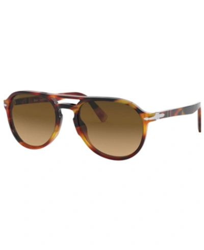 Shop Persol Polarized Sunglasses, Po3235s 55 In Tortoise Brown/brown Gradient Polar