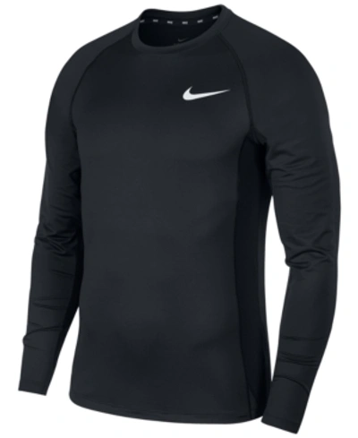 Shop Nike Men's Pro Dri-fit Training Top In Black/white