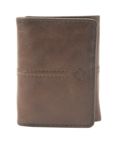 Shop Columbia Men's  Rfid Trifold Leather Wallet In Brown